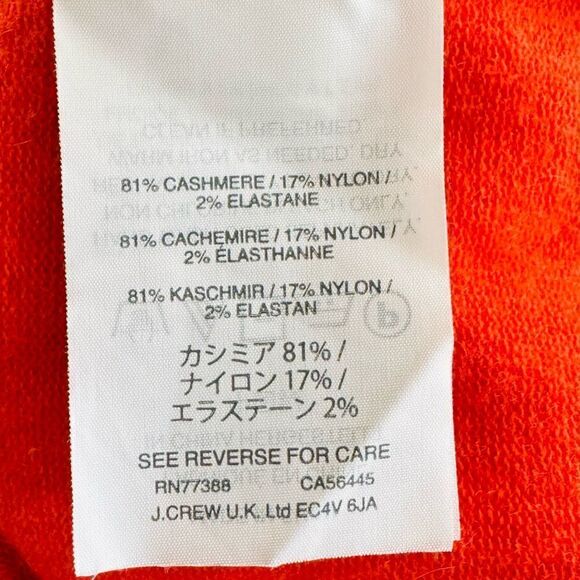 J. Crew Collection Cap Sleeve Italian Featherweight Cashmere Bodysuit Size XL - Picture 5 of 6